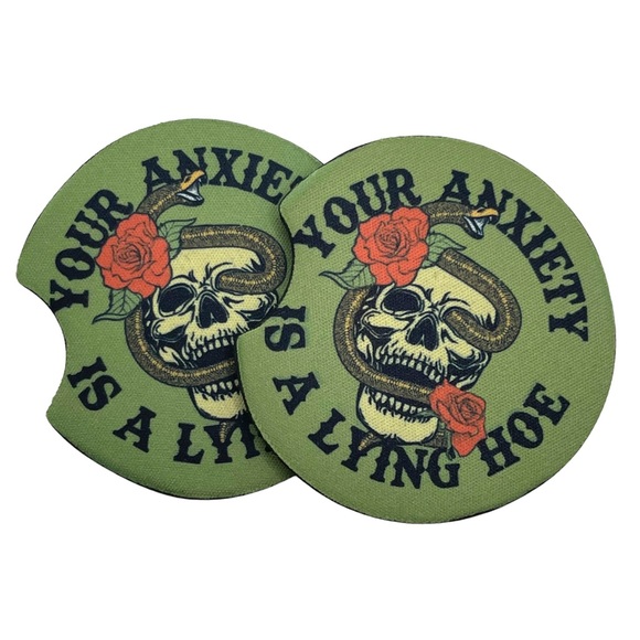 Your Anxiety Is Lying Car Coaster Set - Picture 3 of 12